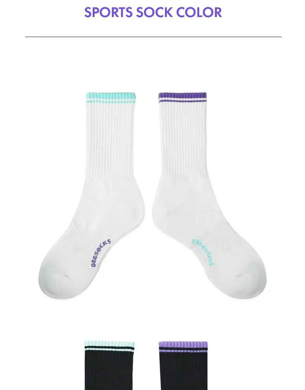 [3팩 세트] 오드삭스 에센셜 스포츠삭스 2Colors (M/L) 상세페이지 13
